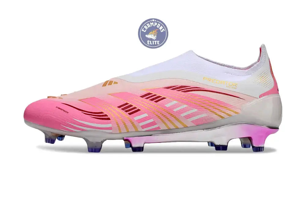 Image of Predator Elite Laceless FG Rose/Blanc/Or