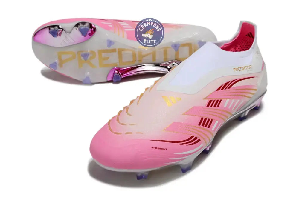 Image of Predator Elite Laceless FG Rose/Blanc/Or