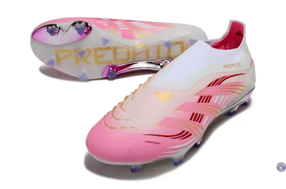 Image of Predator Elite Laceless FG Rose/Blanc/Or