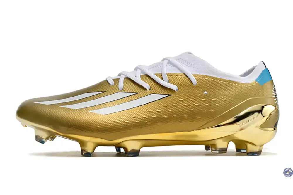 Image of ADIDAS X SPEEDPORTAL MESSI.1 FG LEYENDA - DORÉ/BLANC/BLEU