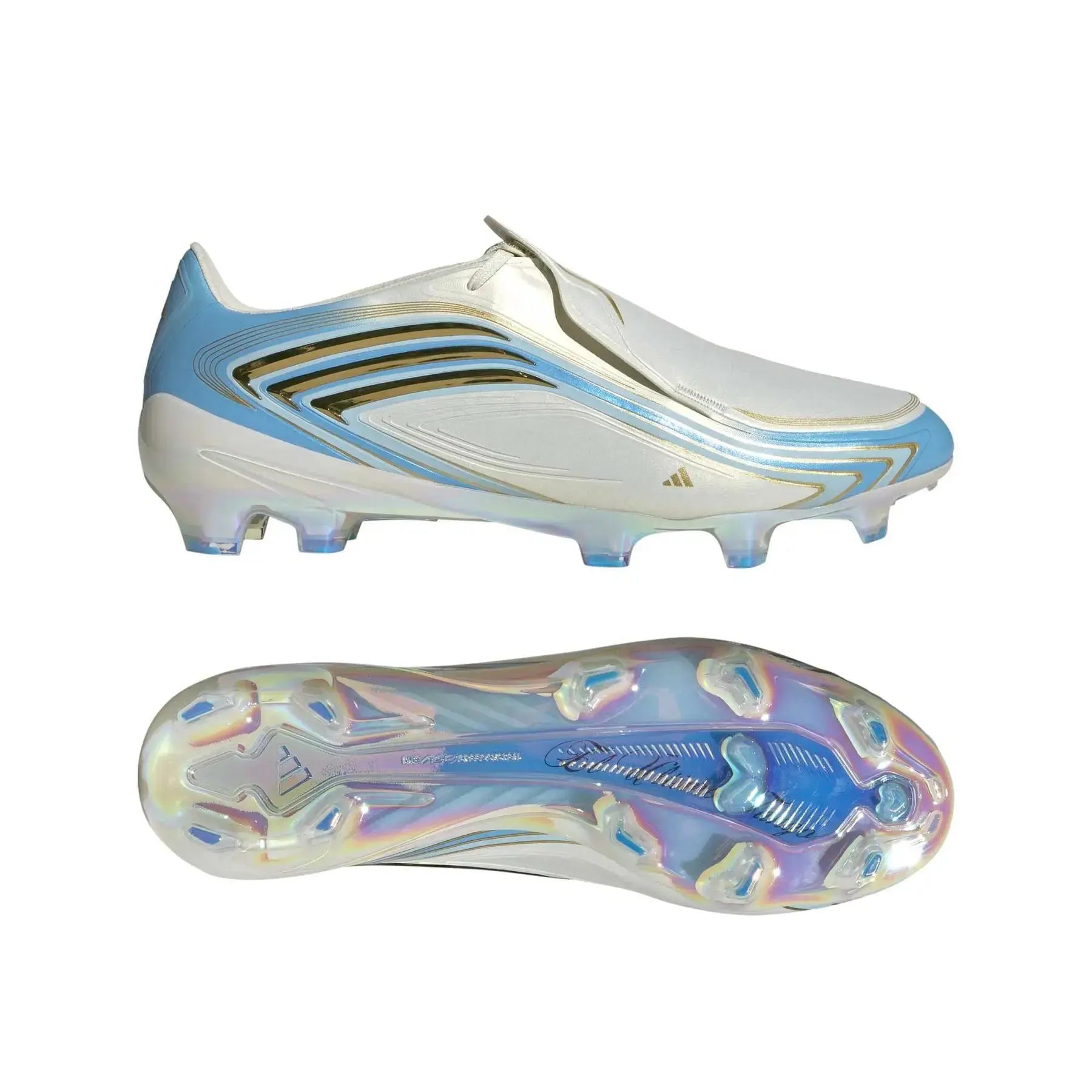 Image of Adidas F50 Messi Elite FG - Blanc/Bleu/Or