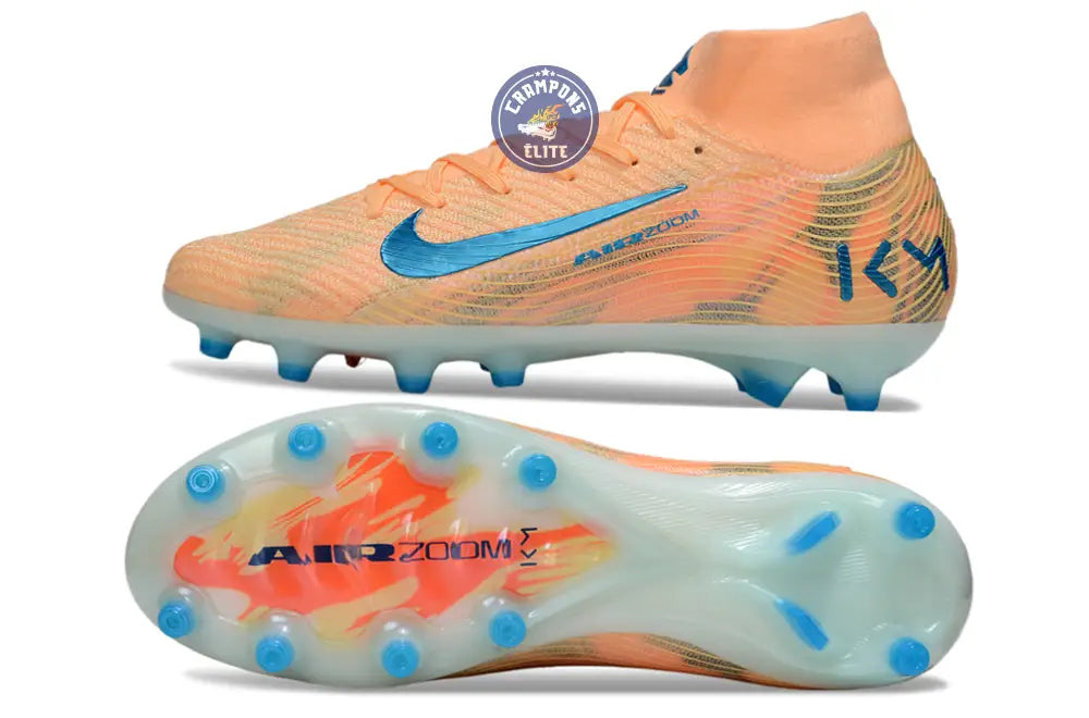 Air Zoom Mercurial Superfly 10 AG Kylian Mbappe - Orange/Bleu turquoise