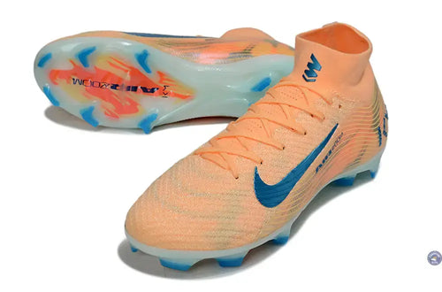 Air Zoom Mercurial Superfly 10 FG Kylian Mbappe - Orange/Bleu turquoise
