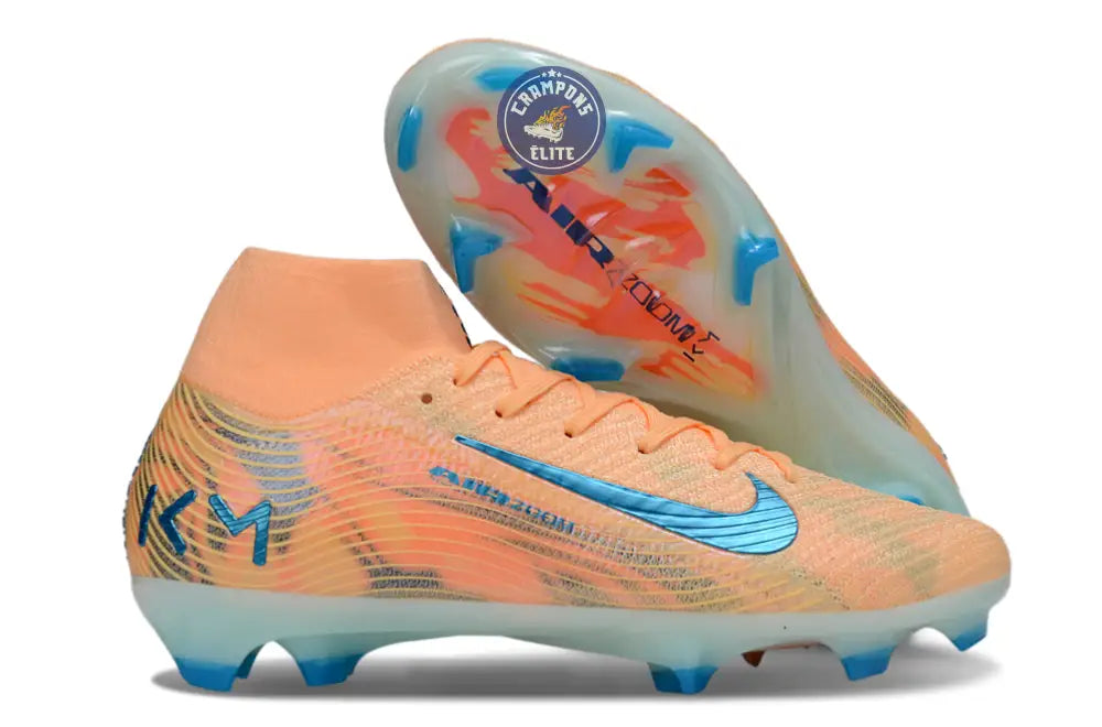 Air Zoom Mercurial Superfly 10 FG Kylian Mbappe - Orange/Bleu turquoise