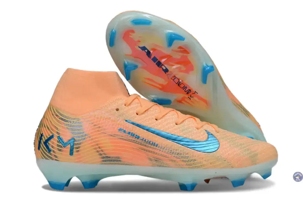Air Zoom Mercurial Superfly 10 FG Kylian Mbappe - Orange/Bleu turquoise