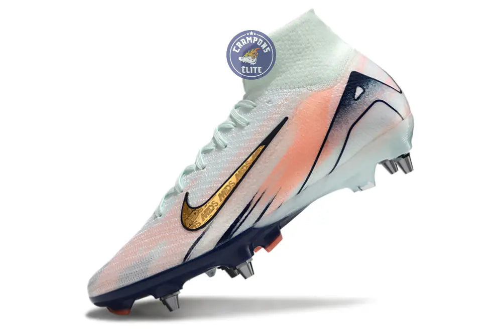 Image of Air Zoom Mercurial Superfly 10 SG - Bleu Turquoise/Bleu Marine/Orange/Doré