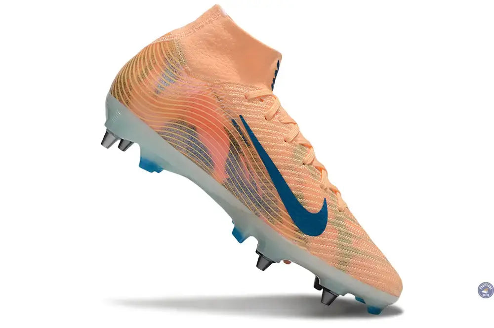 Image of Air Zoom Mercurial Superfly 10 SG Kylian Mbappe - Orange/Bleu turquoise SG