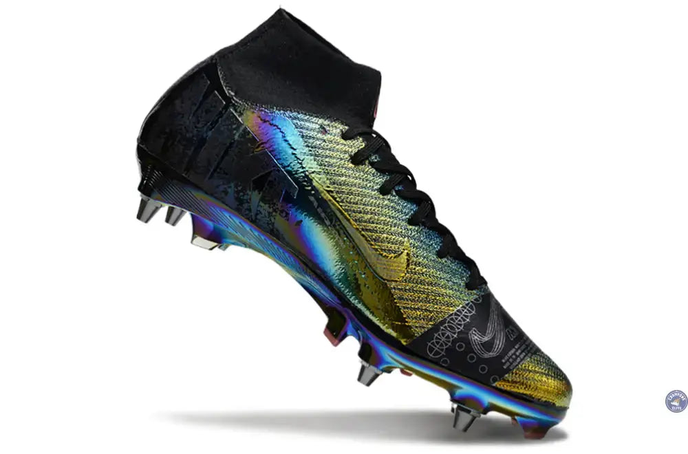 Image of Air Zoom Mercurial Superfly 10 SG Soft Ground - Doré/Noir/Bleu