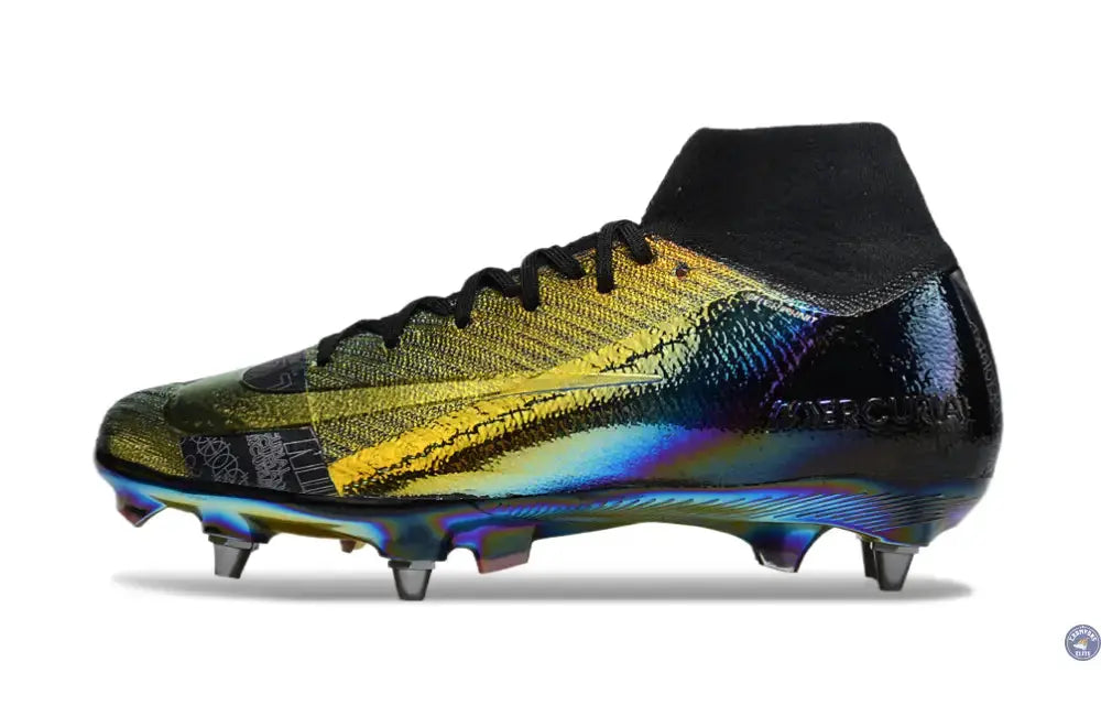 Image of Air Zoom Mercurial Superfly 10 SG Soft Ground - Doré/Noir/Bleu