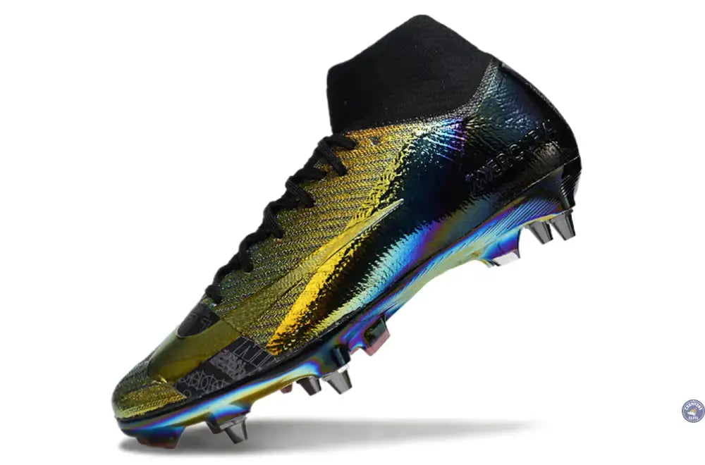 Image of Air Zoom Mercurial Superfly 10 SG Soft Ground - Doré/Noir/Bleu