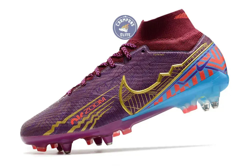 Image of Air Zoom Mercurial Superfly 9 Academy Anticlog SG Mbappé Personal Edition - Bordeaux/Doré