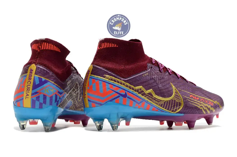 Air Zoom Mercurial Superfly 9 Academy Anticlog SG Mbappé Personal Edition - Bordeaux/Doré
