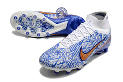 Image of Air Zoom Mercurial Superfly 9 AG CR7 Personal Edition - Blanc/Cuivré/Bleu
