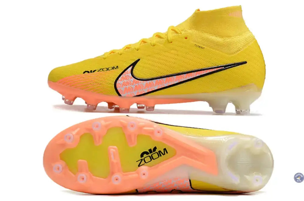 Image of Air Zoom Mercurial Superfly 9 AG Lucent - Jaune/Crépuscule/Barely Grape