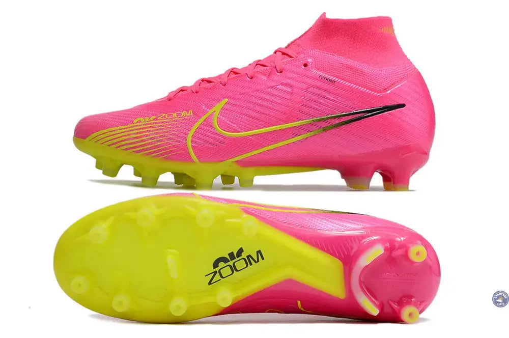 Image of Air Zoom Mercurial Superfly 9 AG Luminous - Rose/Jaune Fluo/Gris