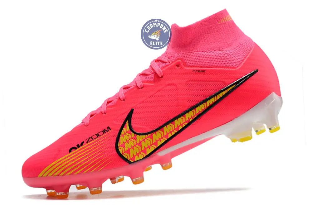 Image of Air Zoom Mercurial Superfly 9 AG - Rose/Jaune/Blanc/Noir