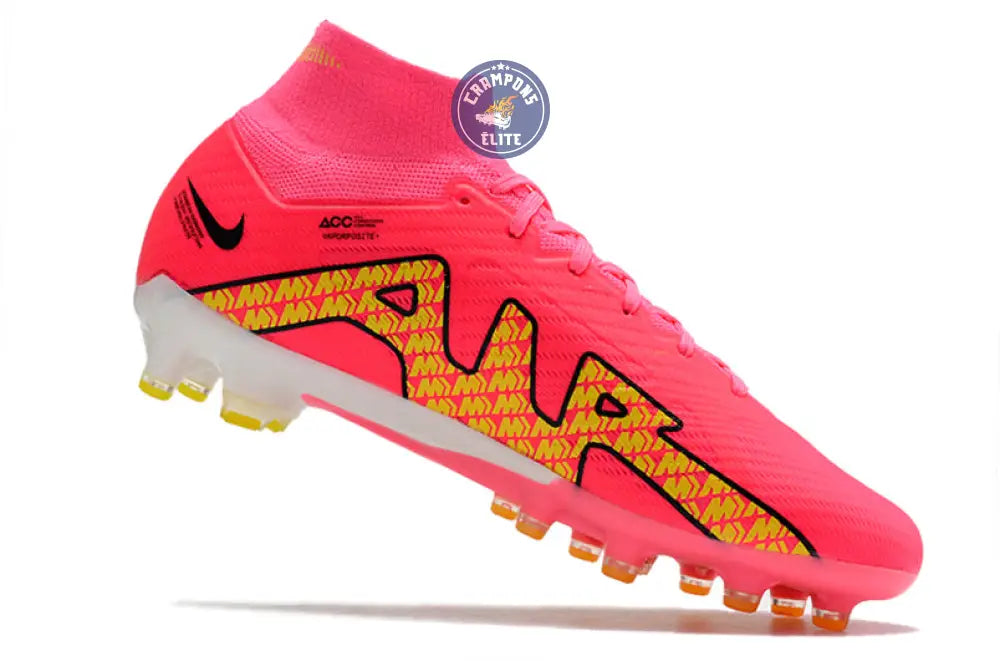 Air Zoom Mercurial Superfly 9 AG - Rose/Jaune/Blanc/Noir