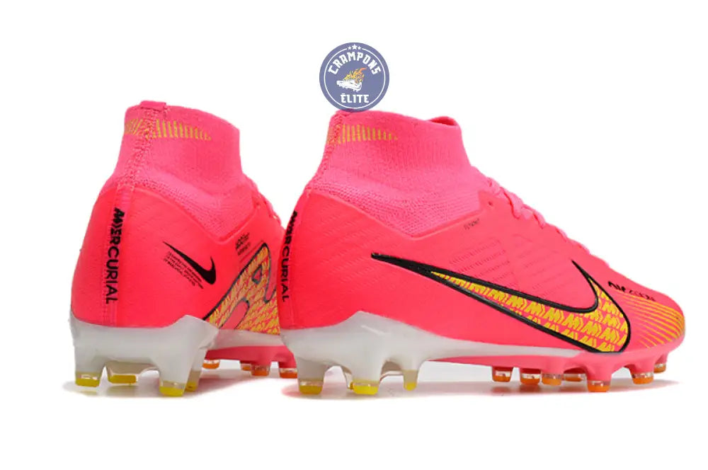 Image of Air Zoom Mercurial Superfly 9 AG - Rose/Jaune/Blanc/Noir