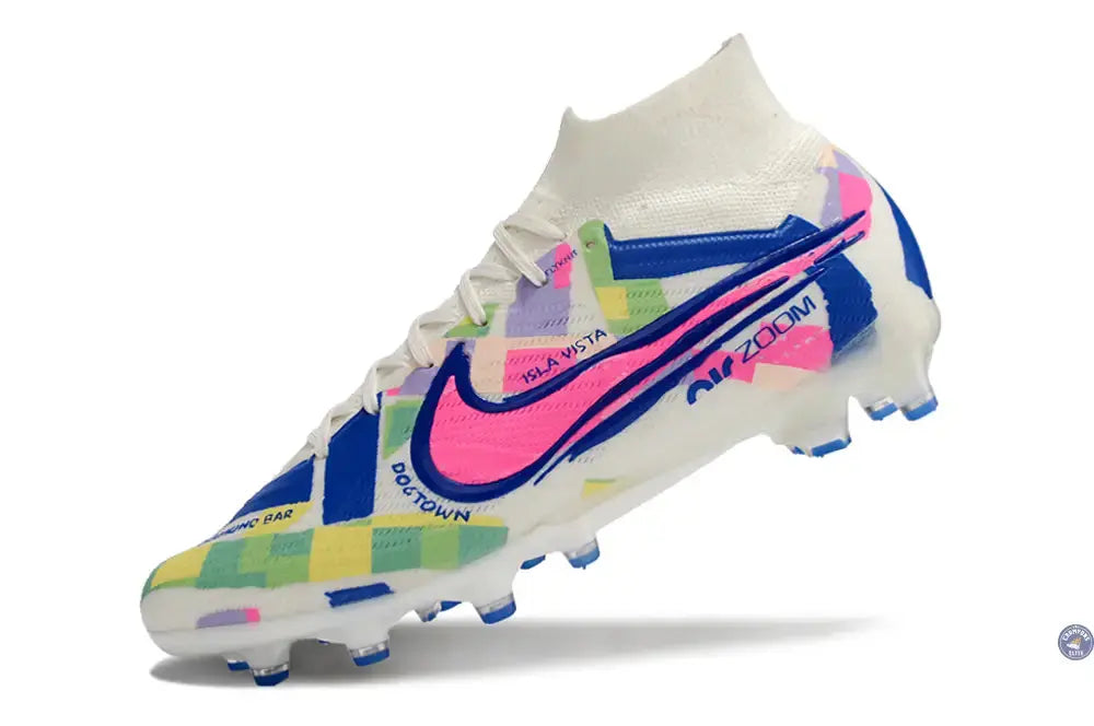 Image of Air Zoom Mercurial Superfly 9 AG SoCal Pack - Blanc/Bleu/Rose/Jaune/Vert