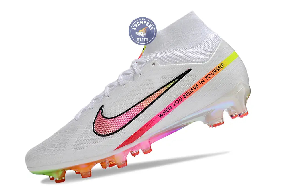 Image of Air Zoom Mercurial Superfly 9 AG x Marcus Rashford - Blanc/Rose/Jaune/Orange