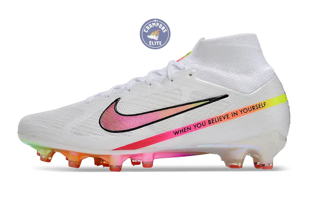 Image of Air Zoom Mercurial Superfly 9 AG x Marcus Rashford - Blanc/Rose/Jaune/Orange