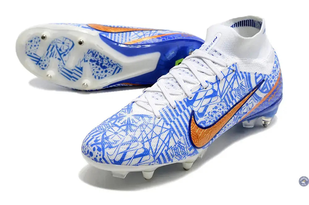 Image of Air Zoom Mercurial Superfly 9 Anticlog SG CR7 Personal Edition - Blanc/Cuivré/Bleu