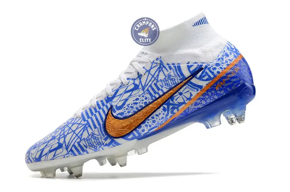 Image of Air Zoom Mercurial Superfly 9 Anticlog SG CR7 Personal Edition - Blanc/Cuivré/Bleu