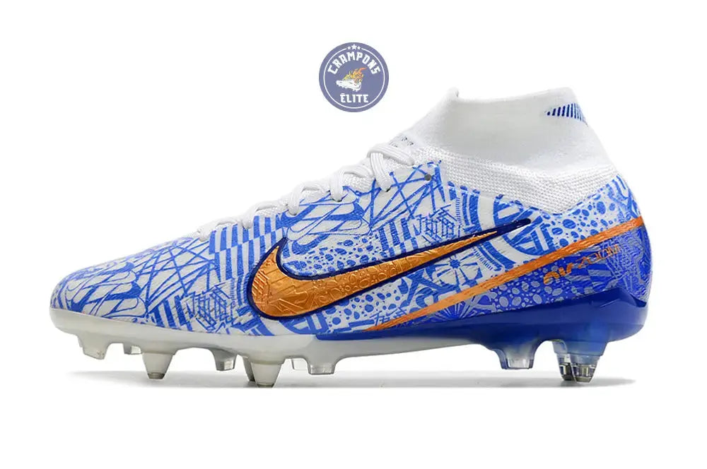 Image of Air Zoom Mercurial Superfly 9 Anticlog SG CR7 Personal Edition - Blanc/Cuivré/Bleu