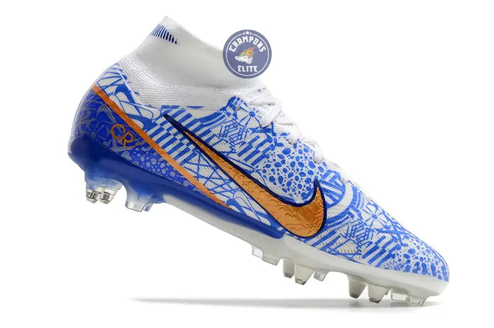 Image of Air Zoom Mercurial Superfly 9 Anticlog SG CR7 Personal Edition - Blanc/Cuivré/Bleu