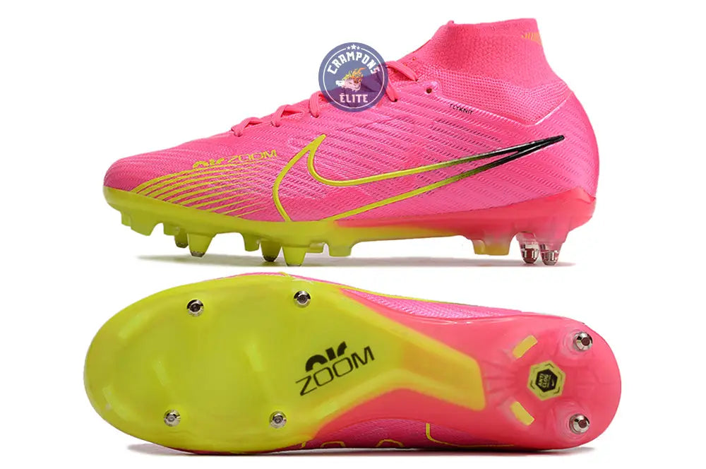 Image of Air Zoom Mercurial Superfly 9 Anticlog SG Luminous - Rose/Jaune Fluo/Gris