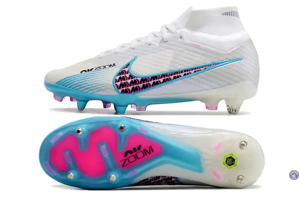 Image of Air Zoom Mercurial Superfly 9 Anticlog SG-PRO Blast - Blanc/Bleu/Rose/Violet