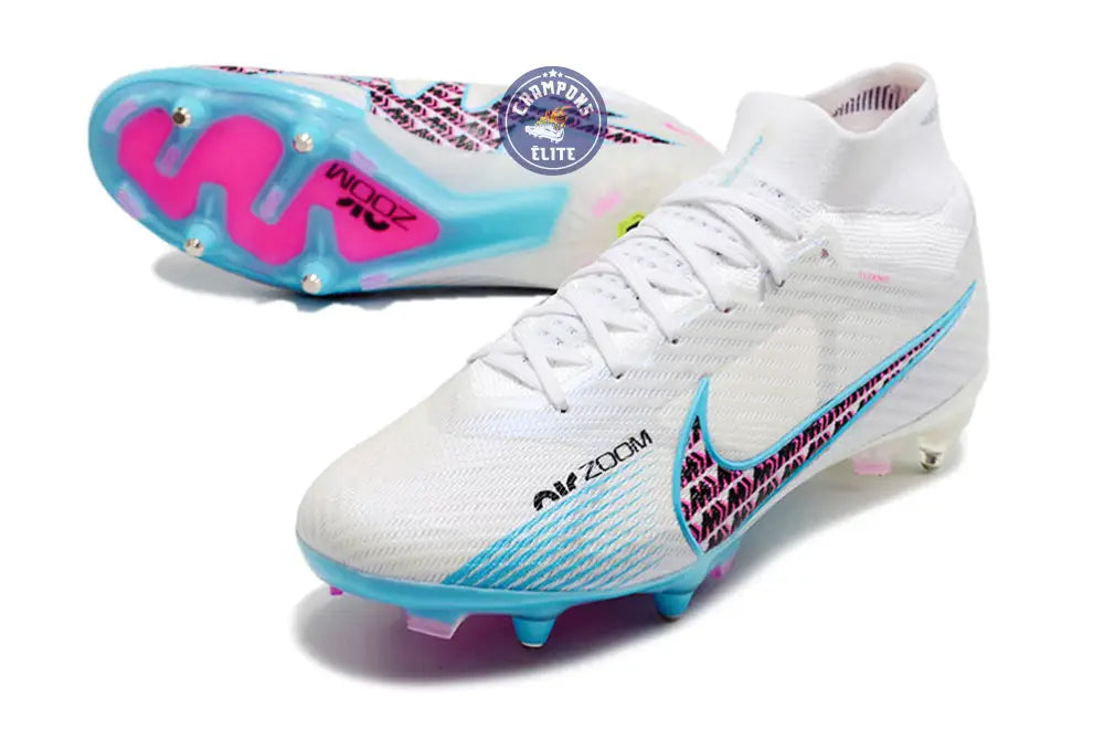 Image of Air Zoom Mercurial Superfly 9 Anticlog SG-PRO Blast - Blanc/Bleu/Rose/Violet