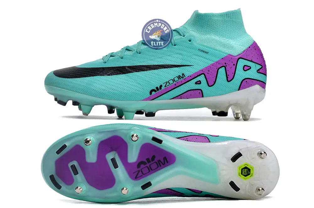 Image of Air Zoom Mercurial Superfly 9 Anticlog SG-PRO Peak Ready - Turquoise/Rose/Noir/Blanc