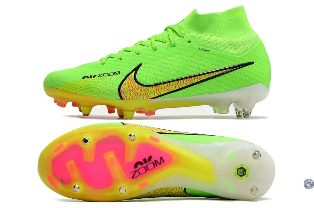 Image of Air Zoom Mercurial Superfly 9 Anticlog SG - Vert/Jaune/Noir/Rose