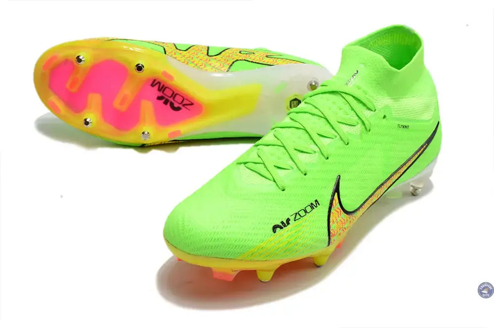 Image of Air Zoom Mercurial Superfly 9 Anticlog SG - Vert/Jaune/Noir/Rose