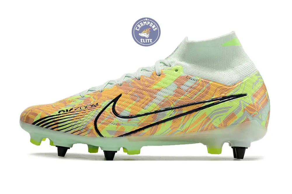 Image of Air Zoom Mercurial Superfly 9 SG Bonded - Vert/Bleu/Orange