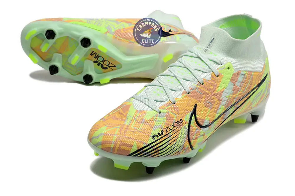 Image of Air Zoom Mercurial Superfly 9 SG Bonded - Vert/Bleu/Orange