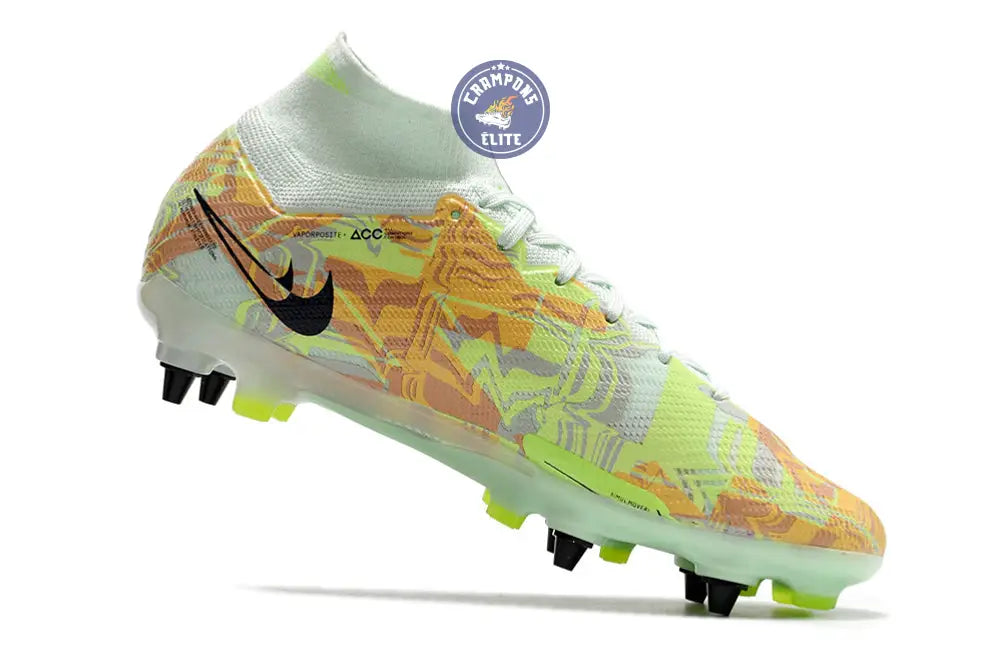 Image of Air Zoom Mercurial Superfly 9 SG Bonded - Vert/Bleu/Orange