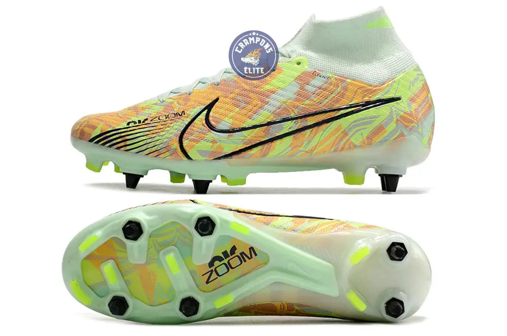 Image of Air Zoom Mercurial Superfly 9 SG Bonded - Vert/Bleu/Orange