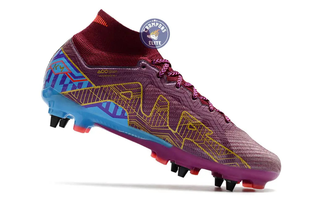 Image of Air Zoom Mercurial Superfly 9 SG Mbappé Personal Edition - Bordeaux/Doré