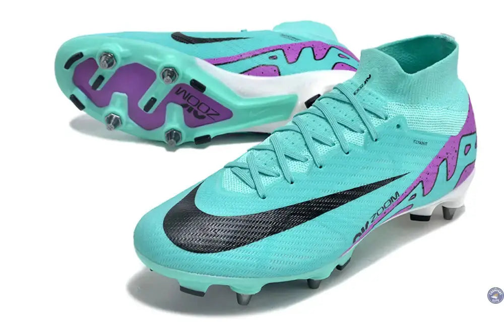 Image of Air Zoom Mercurial Superfly 9 SG-PRO Peak Ready - Turquoise/Rose/Noir/Blanc