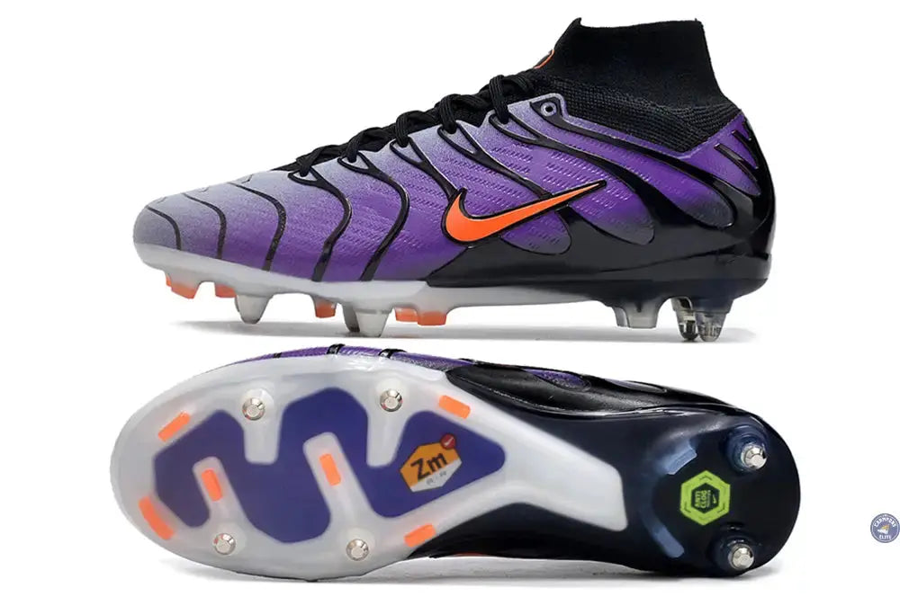 Image of Air Zoom Mercurial Superfly 9 X Air Max Plus Anticlog SG - Voltage Purple/Orange ÉDITION LIMITÉE