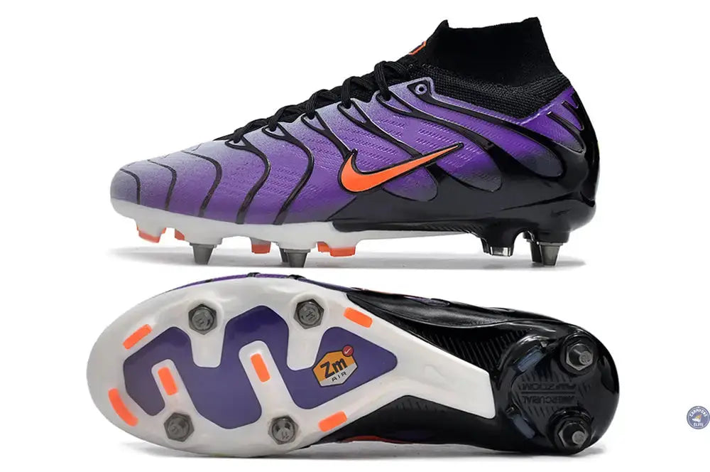 Image of Air Zoom Mercurial Superfly 9 X Air Max Plus SG - Voltage Purple/Orange ÉDITION LIMITÉE