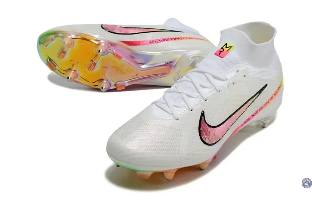 Image of Air Zoom Mercurial Superfly 9 x Rashford Anticlog SG - Blanc/Rose/Orange/Jaune