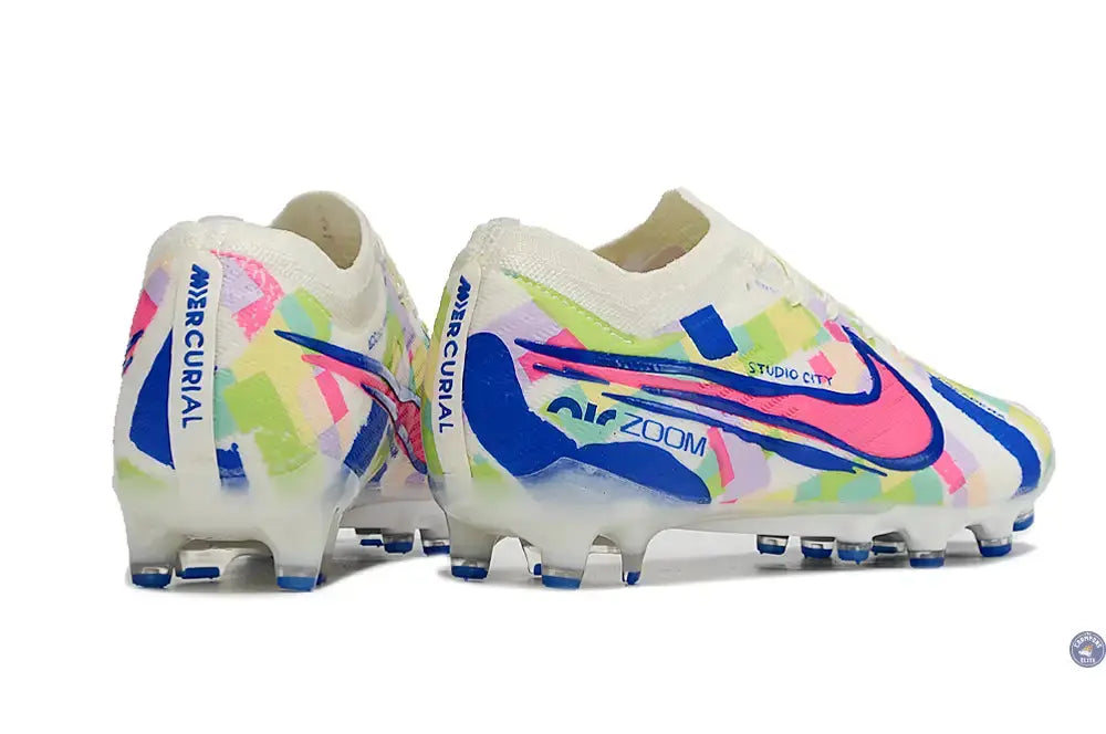 Image of Air Zoom Mercurial Vapor 15 AG - Blanc/Jaune/Bleu/Vert/Rose