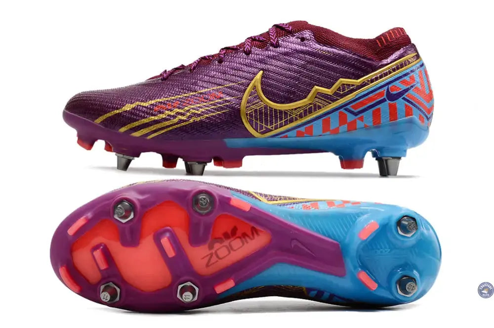 Image of Air Zoom Mercurial Vapor 15 SG Mbappé Personal Edition - Bordeaux/Doré
