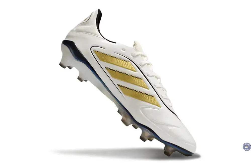 Copa Pure 3 Elite FG Luxe Control Teaser - Blanc/Matte Gold/Noir ÉDITION LIMITÉE