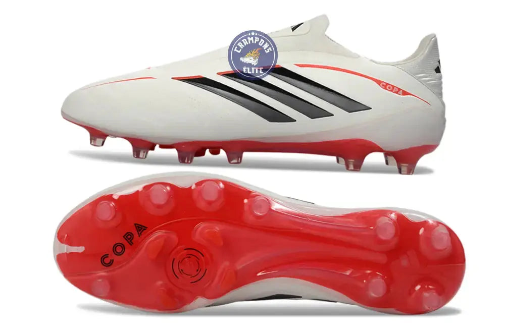 COPA PURE 4 LACELESS ELITE FG BORN FOR GOALS - BLANC/ARGENTÉ/NOIR/LUCID RED - Crampons Elite