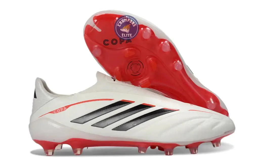 COPA PURE 4 LACELESS ELITE FG BORN FOR GOALS - BLANC/ARGENTÉ/NOIR/LUCID RED - Crampons Elite
