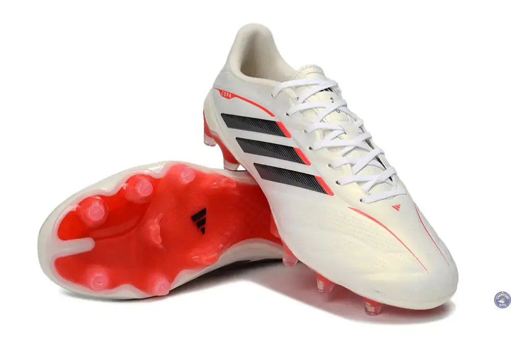 Image of COPA PURE ELITE 4 FG BORN FOR GOALS - BLANC/ARGENTÉ/NOIR/LUCID RED